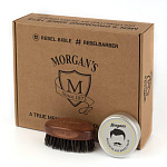 Подарочный набор крем + щетка для бороды и усов Morgans